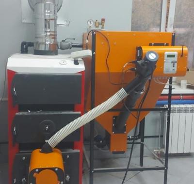 Монтаж пеллетного котла Dragon (Общемаш ВС 4/35)